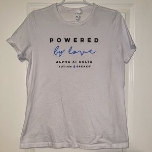 Alpha Xi Delta Autism Speaks White Tee